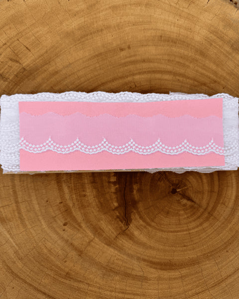 Renda Tule 100% poliéster branca - Largura: 4 centímetros