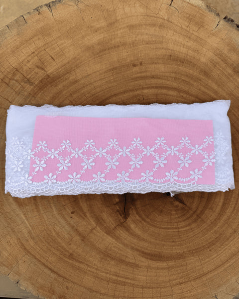 Renda Tule 100% poliéster branca - Largura: 9,5 centímetros