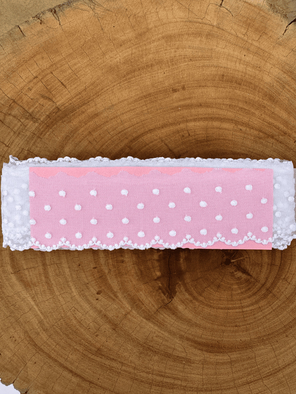 Renda Tule 100% poliéster branca - Largura: 6,5 centímetros