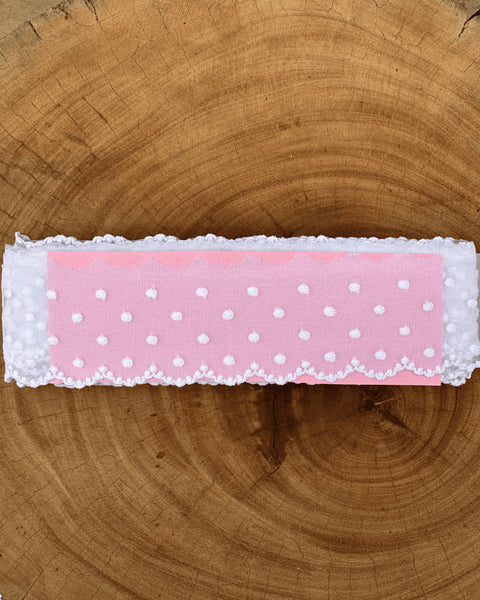 Renda Tule 100% poliéster branca - Largura: 6,5 centímetros